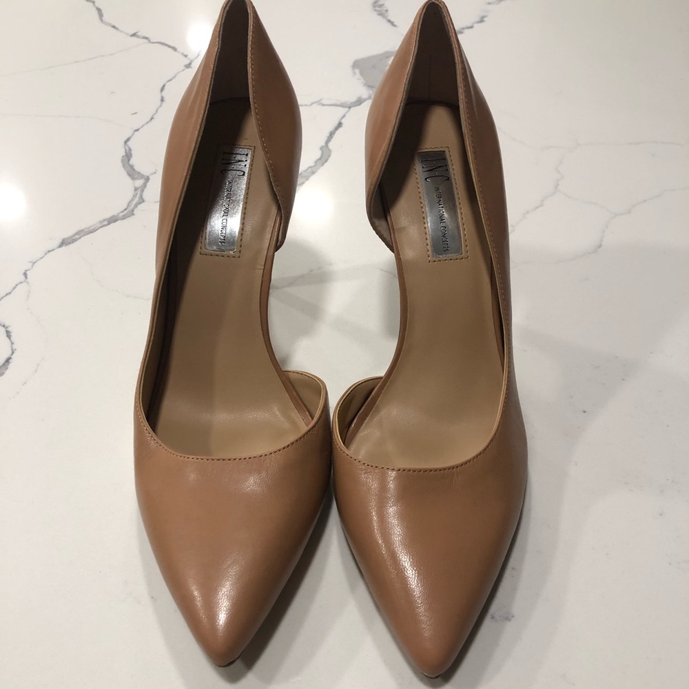INC nude heels sz 10